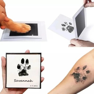 Pfotenabdruck Stempelkissen, DIY Tintenloses Set für Hund & Katze Nase und Pfotenabdrücke