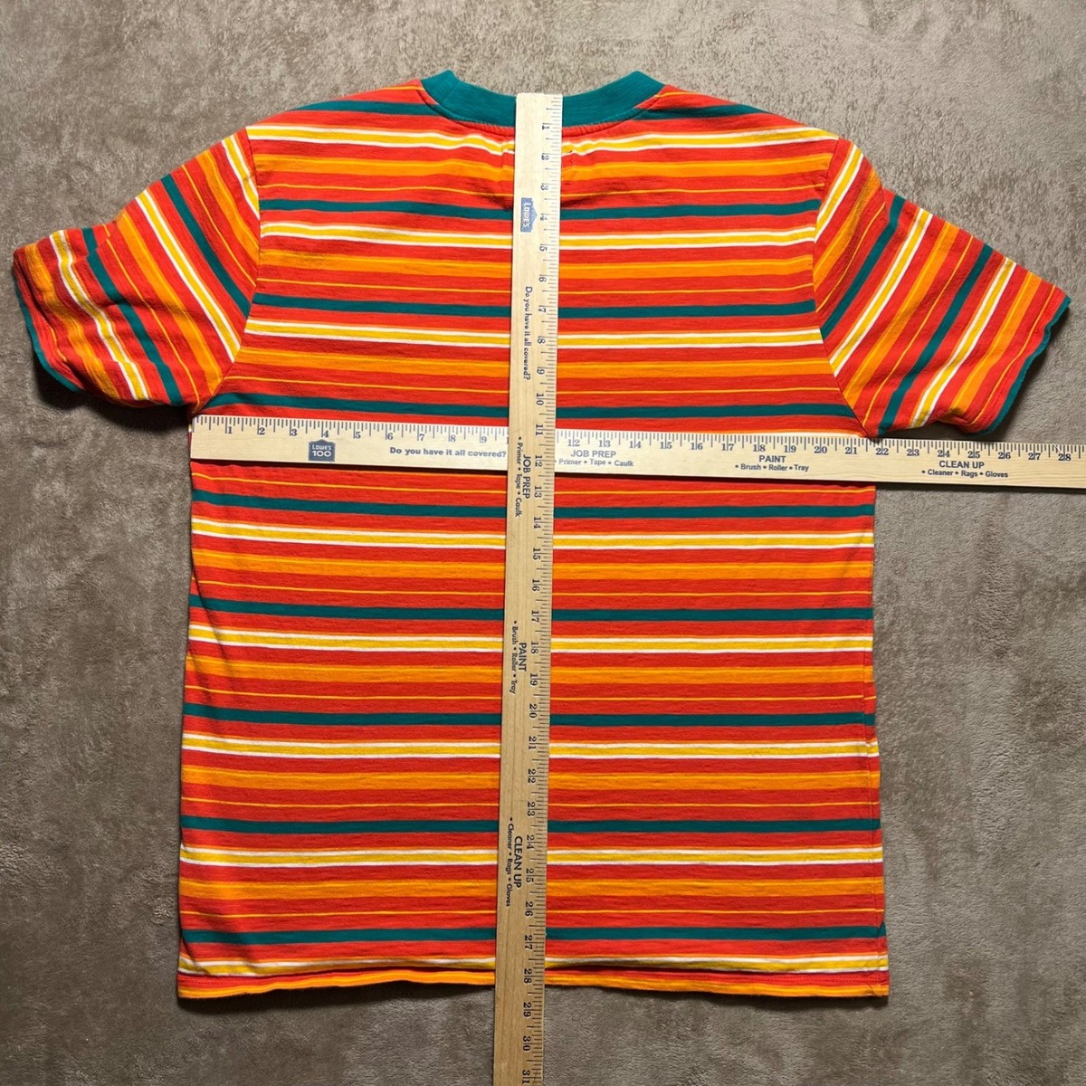 Guess x J Balvin Vibras Striped T Shirt Mens Medium Red Orange