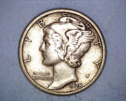 1928 MERCURY DIME   XF *** 327-6
