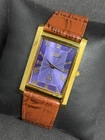 Vintage Seiko Slim Quartz Men's Golden Plated Wrist Watch -Leather Strap