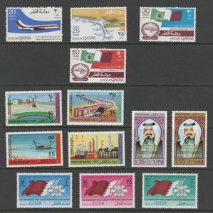 Qatar 1974 - 1975 3 MNH Sets Sc 411-414, 423-431 VF CV $66.30