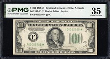 1934 $100 STAR REPLACEMENT Atlanta Federal Reserve Note Fr#2155F* PMG CH VF 35
