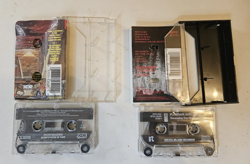 Mini Lot of Heavy metal cassette tape Ozzy  W.A.S.P.  Iron Maiden  Judas Priest - Image 3 of 4