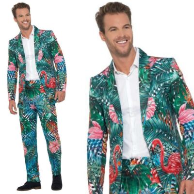 Traje de Flamenco Tropical Hawaiano Para Hombres Playa Fiesta