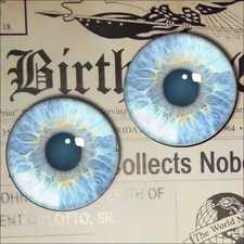 Glass Zombie Eyes Realistic Blue Taxidermy Doll Eyeball 12mm Set