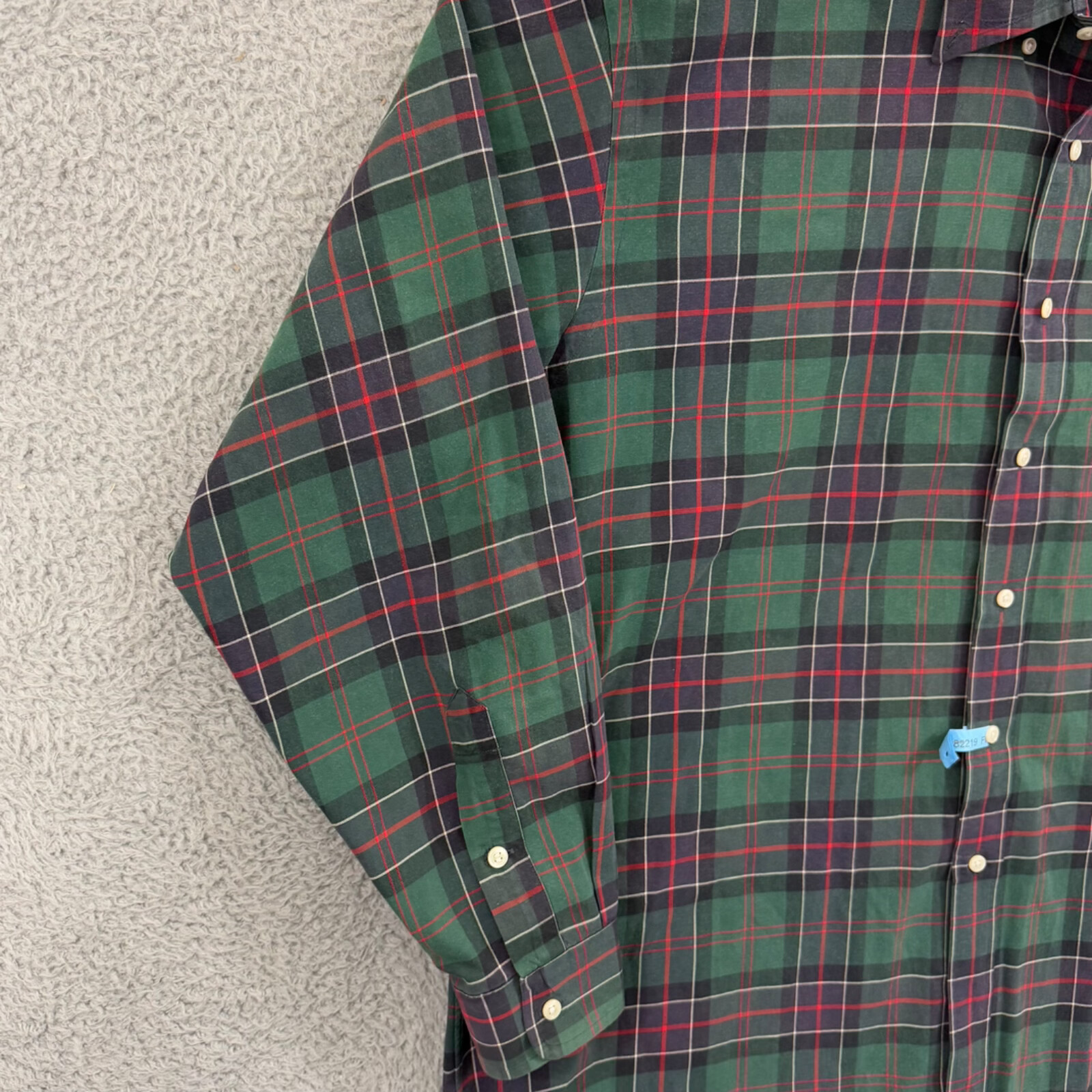 Polo Ralph Lauren camicia abbottonata uomo XL grande verde a quadri pony blake casual