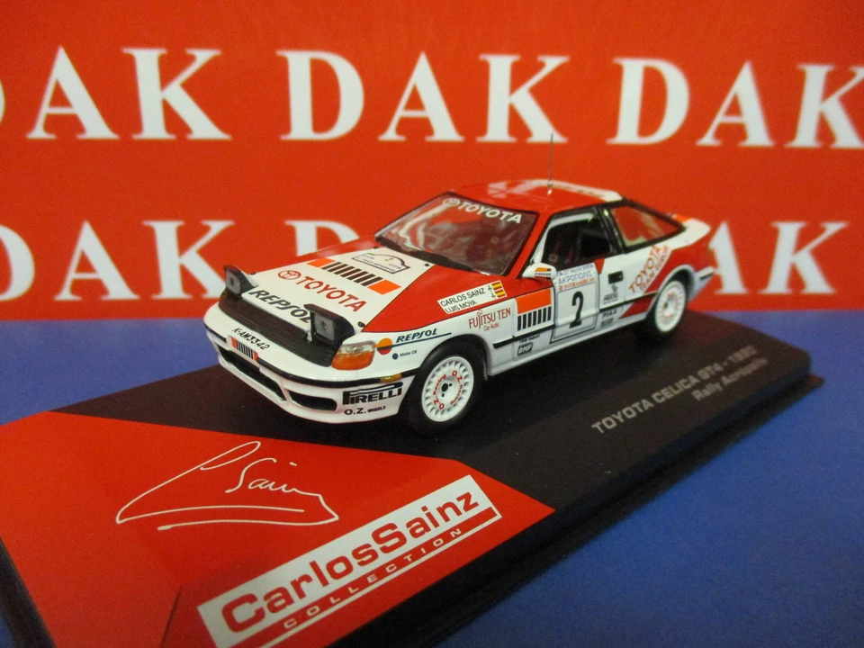 Die cast 1/43 Modellino Auto Carlos Sainz Toyota Celica GT4 Rally Acropolis 1990 - Immagine 2 di 4
