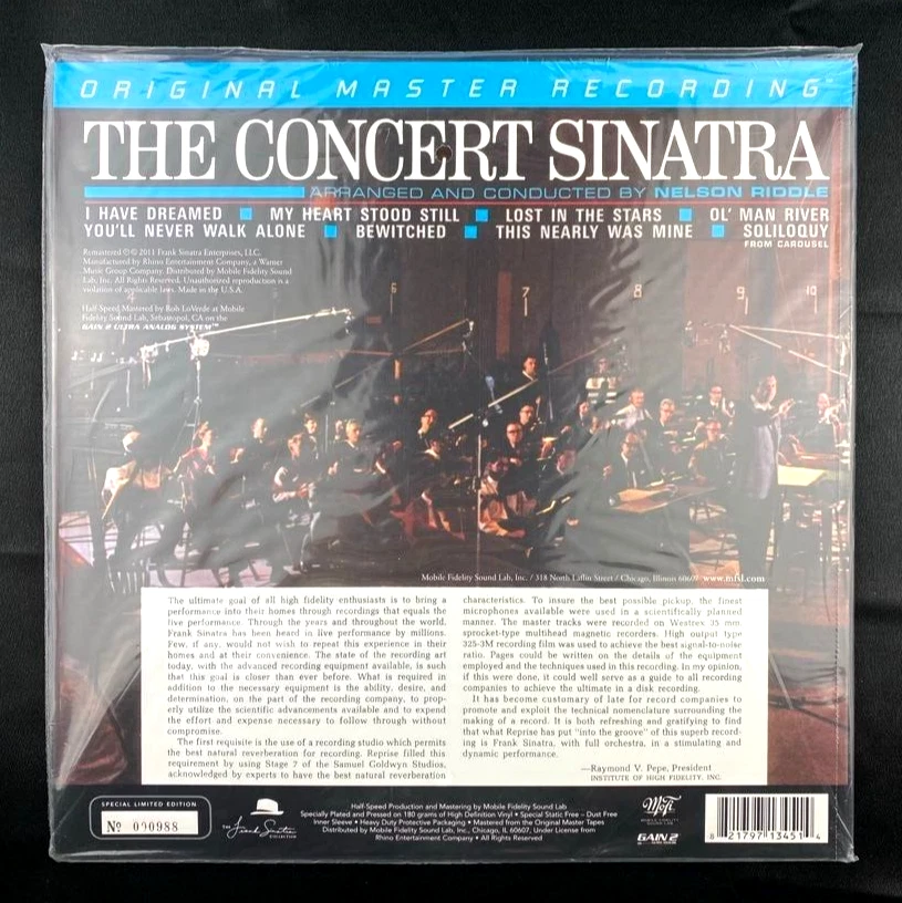 Frank Sinatra The Concert Sinatra MFSL MoFi 180g vinyl record LP New Sealed - Image 2 of 4