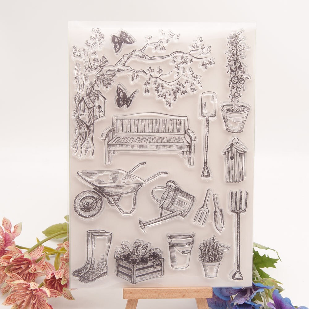 DIY Beautiful Flowers Leaves Stamps Rubber Clear Stamp/Seal Scrapbook...
