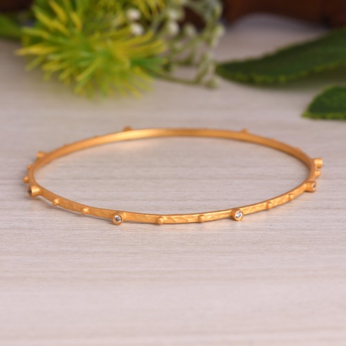 Brazalete redondo multipiedra chapado en oro piedras preciosas pulsera de moda en circón cúbico - Imagen 5 de 7