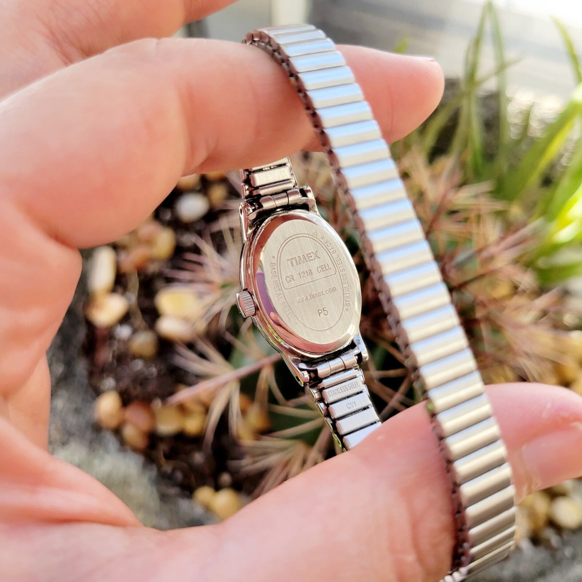 Vintage Westminster Silver Dainty Classic Stretch Watch Vintage Clover Silver Womens Dainty Watch Small Face main image 2