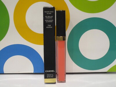 CHANEL ~ ROUGE COCO GLOSS MOISTURIZING GLOSSIMER ~ # 736 DOUCEUR ~ 0.19 OZ