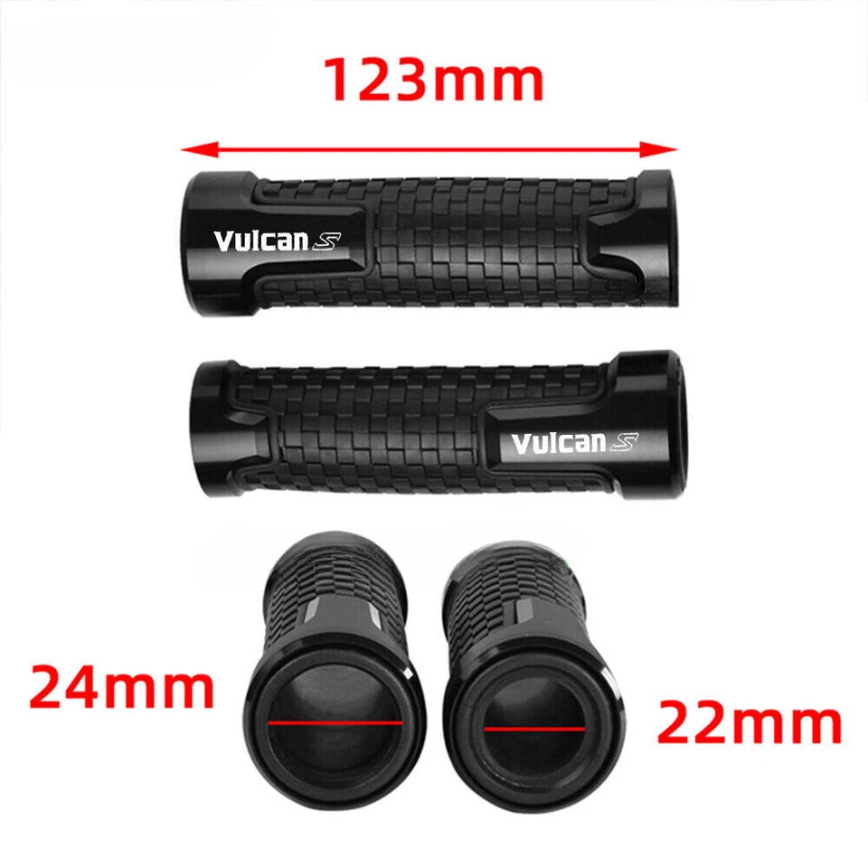 Black motorcycle Grips Handle bar Handlebar For Kawasaki Vulcan S 650 VulcanS650 - Image 3 of 4