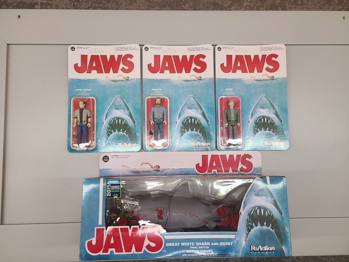 Funko Jaws ReAction Figures Complete, Both Sharks,Brody Funko Jaws ReAction Figures Complete, Both Sharks,Brody