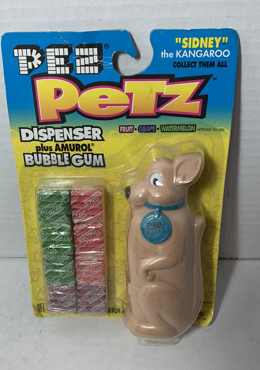 ぺこページ PEZ Petz Dispenser BUBBLE GUM “Sidney” The Kangaroo Set 1998 in