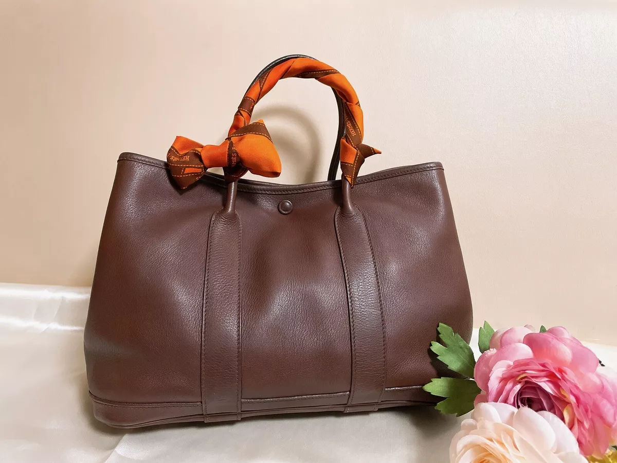 ComeBAGtoMe on X: Preowned Hermes Garden Party Orange with twilly