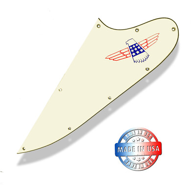 Parchment 3 Ply Pickguard for Greco Thunderbird Bass + Bicentennial Decal Opt 1