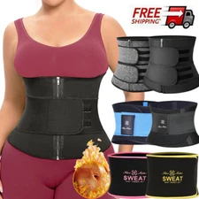Women Sauna Corset Waist Trainer Sweat Belts Tummy Control Slim Body Shaper Wrap