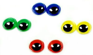 Wackelaugen Mit Farbigem Hintergrund 8mm U 12mm Bastelbedarf F Kinder 4 Farben Ebay