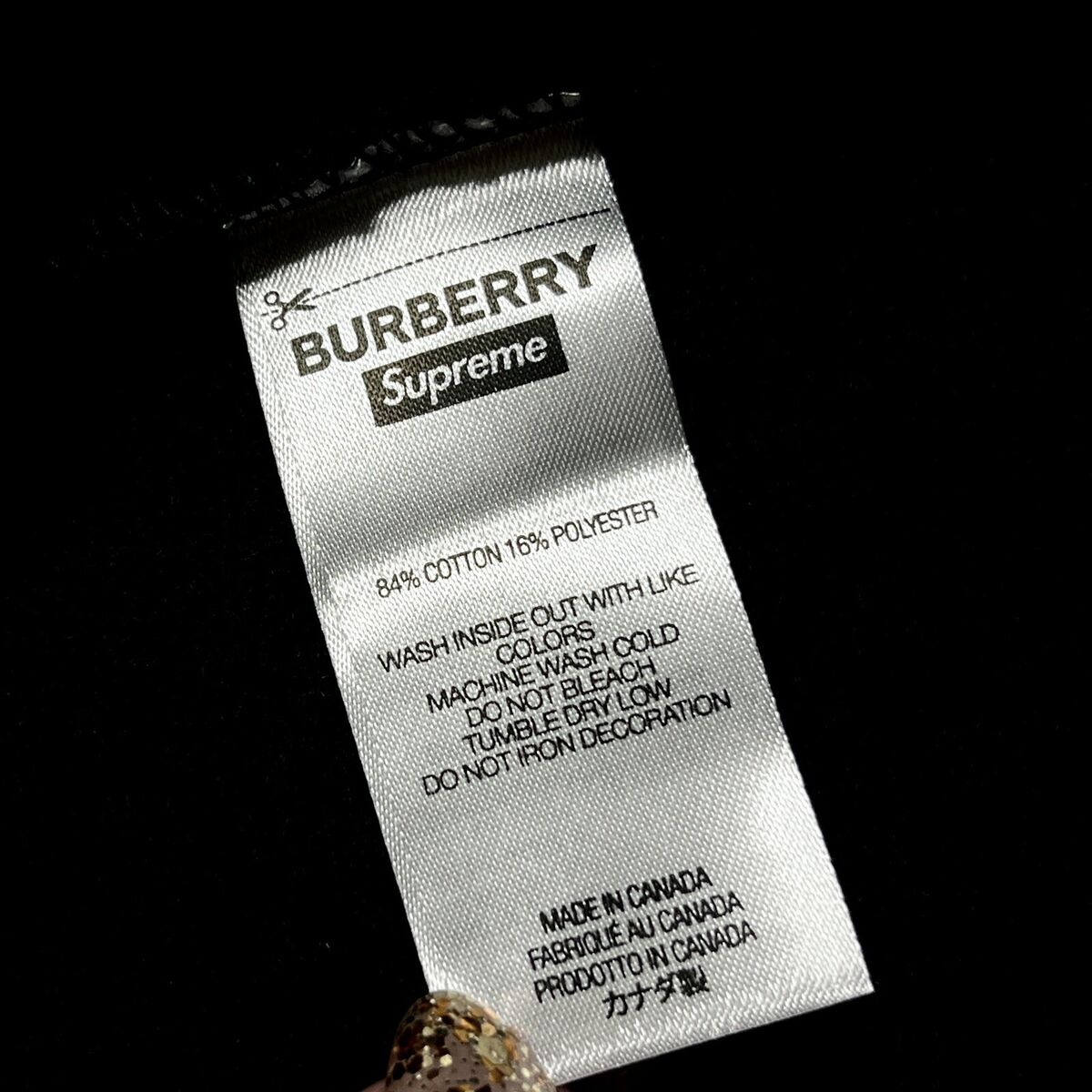 Supreme Burberry Black Box Logo Hoodie Sweatshirt Size L Supreme Burberry Black Box Logo Hoodie Sweatshirt Size L