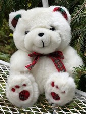 The Windsor Collection white Teddy Bear Christmas plush stuffed Animal toy Chosu
