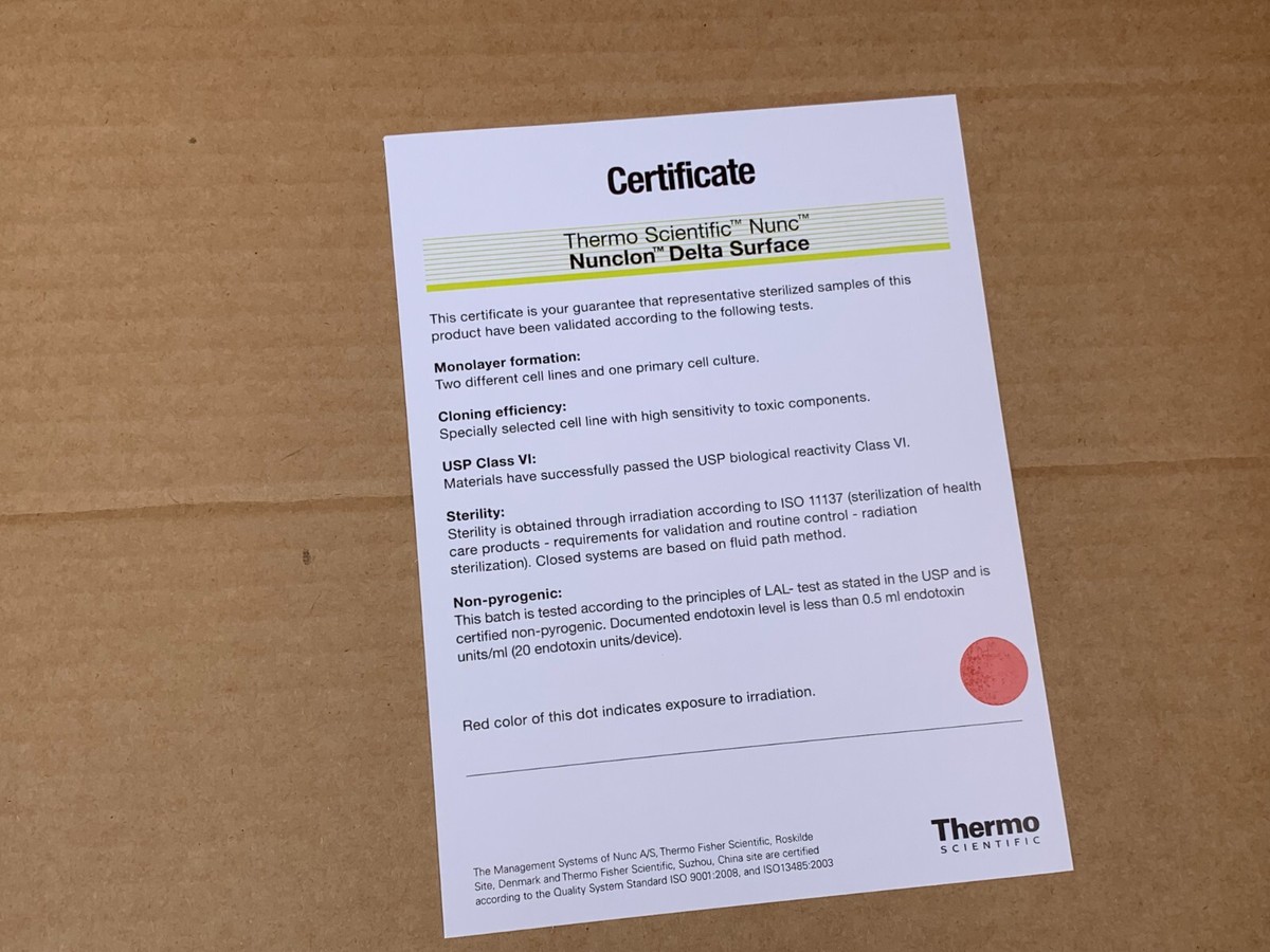 Thermo Scientific Flasks 156502 Nunc Cell Culture Treated w Solid