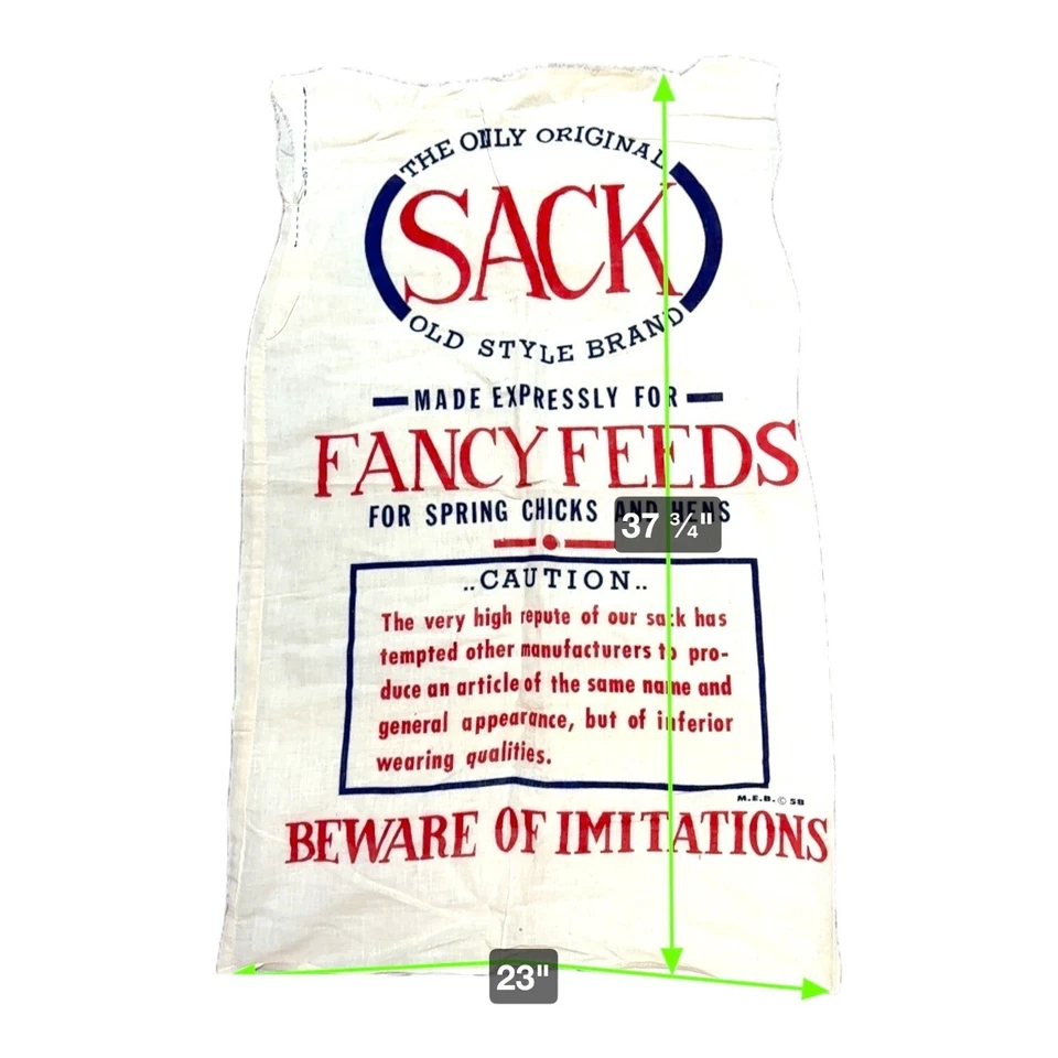 Bolsa de alimentación vintage estilo antiguo marca alimentación elegante pollitos de primavera y gallinas usada en excelente estado Foto 2 de 3