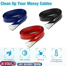 6mm~50mm I.D Fire Sleeve Protective Heat Shield Sleeve Silicone Black/RED