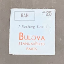 Genuine Vintage Bulova Cal. 6AH Setting Lever Part #25 New NOS