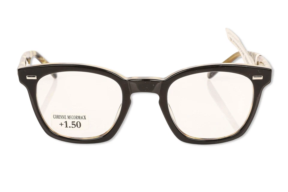 Gafas de lectura de diseñador Corinne McCormack Annie en negro +1,50 Foto 2 de 4