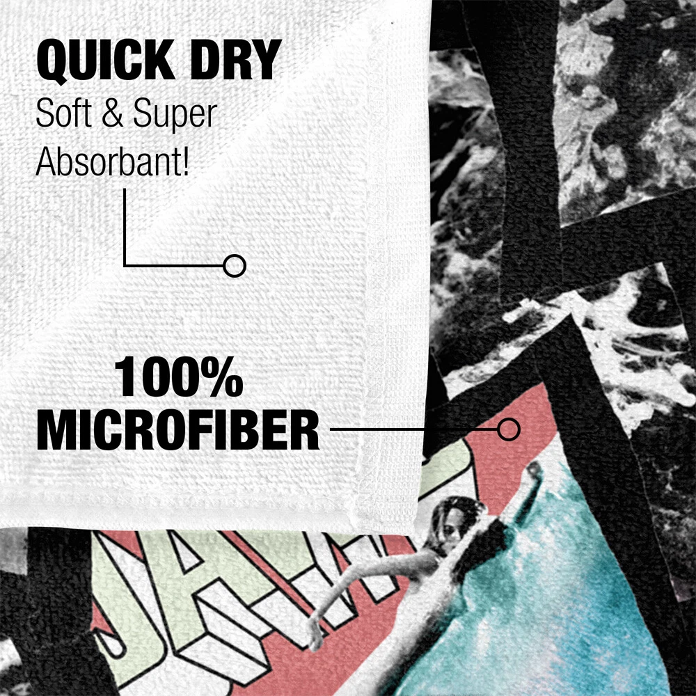 Jaws, 30"x60" Jaws Collage Beach Towel