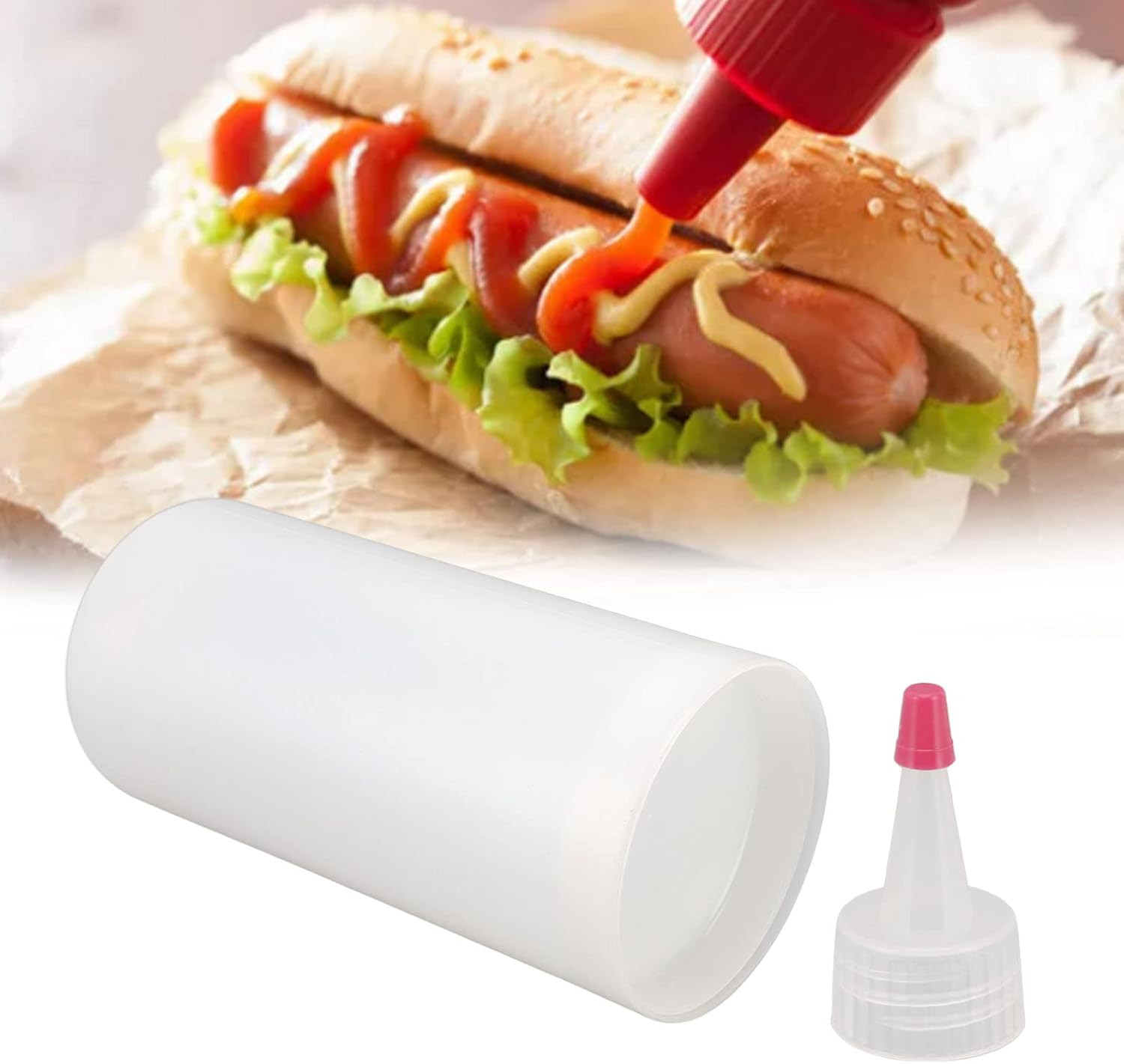 Burger-Sauce-Flasche, gut versiegeltes Material in Lebensmittelqualität, kompakt