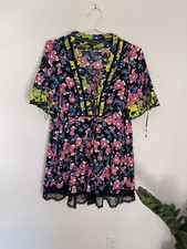 TOPSHOP Floral Babydoll Dress Size 8 NWOT