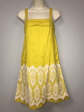 Anthropologie By Floreat 100% Cotton Sleeveless Shift Dress Sz 2