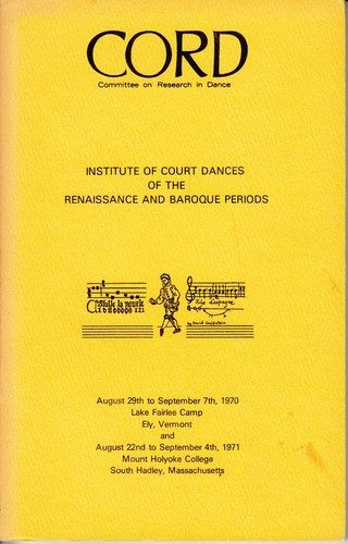 CORD (COMMITTEE RESEACH IN DANCE) WORKSHOP IN DANCE THERAPY. 1970 - 第 1/1 張圖片