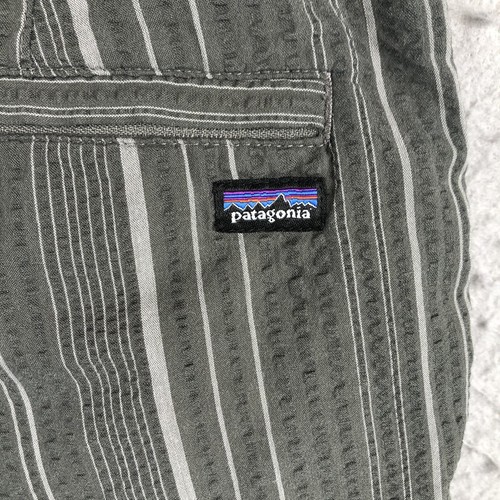 Short Patagonia homme 30 gris rayé seersucker coton bio décontracté preppy - Photo 9/18