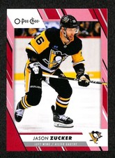 2023-24 O-Pee-Chee Jason Zucker #221 Red Border Penguins Hockey Card