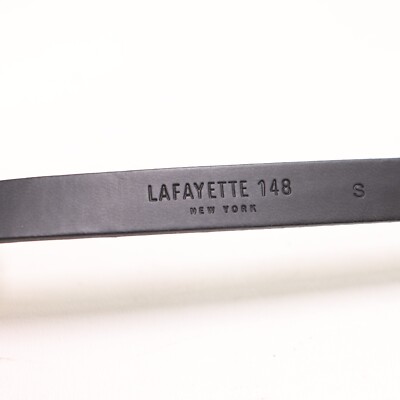 Lafayette 148 Dress Belt Navy Croc Embossed Italian Leather  display picture 1