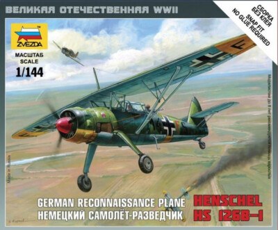 1/144 Snap Fit Henschel Hs 126B-1 Zvezda 6184 model kit (Art of Tactic)