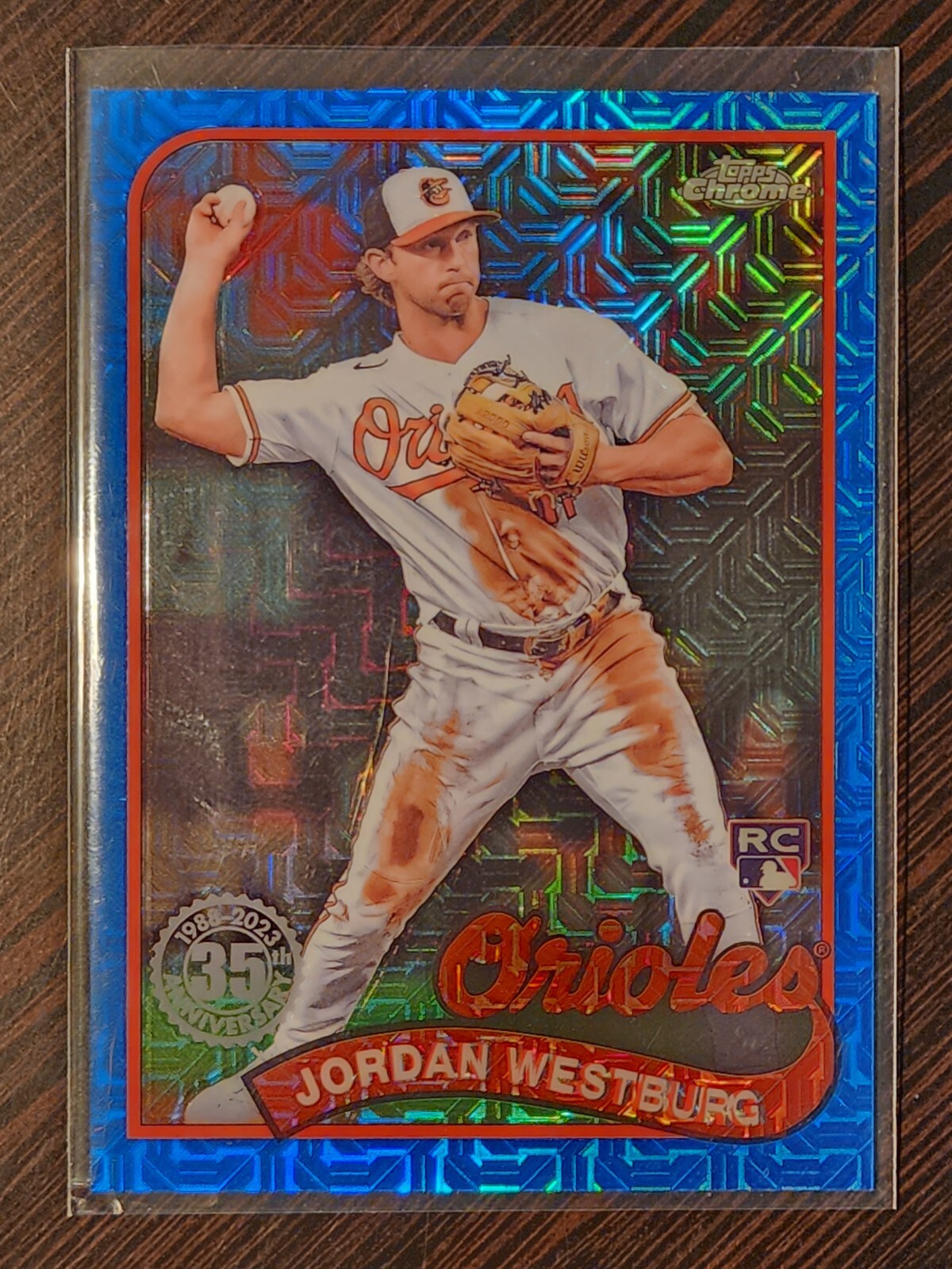 2024 Topps Series 1 Jordan Westburg RC Chrome Silver Pack T89C-90 Blue 086/150