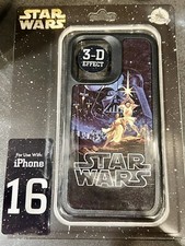 DISNEY PARKS STAR WARS Luke, Leia, Darth Vader iPHONE 16 CASE 3-D EFFECT
