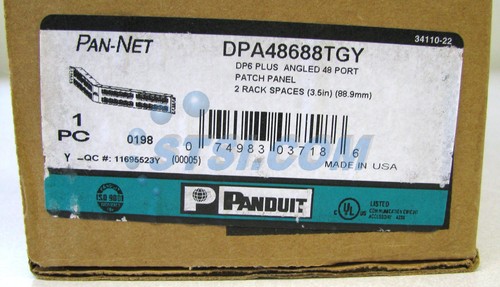 Panduit DPA48688TGY 48-Port Angled CAT6 Patch Panel, New ~STSI - Afbeelding 6 van 6