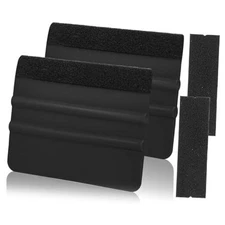 Squeegee for Vinyl, 2 Pcs Vinyl Squeegee with Extra 2 Felt 2 Pack Black