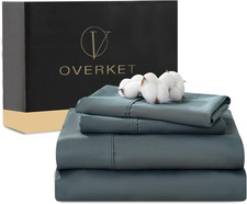 Egyptian Cotton Sheets Full Size 4PCS 1000 Thread Count Sateen Weave Soft Breath