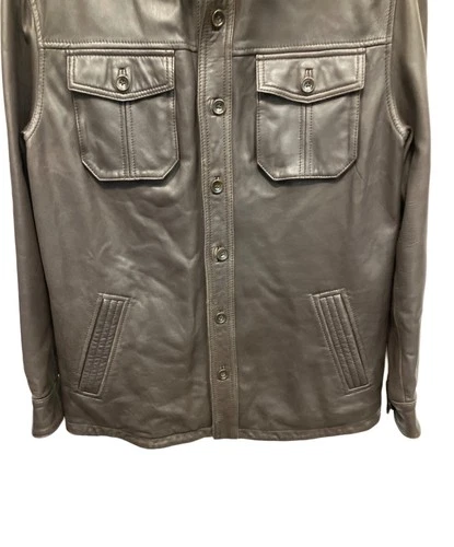 Eddie Bauer Lamb Leather Jacket Men's Size M Brown image 5