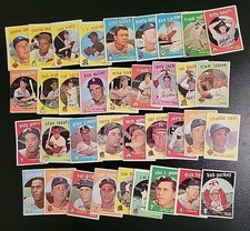 1959 Topps Baseball Lot - 36 Different Cards - W/ Johnny Padres and Bob Purkey
