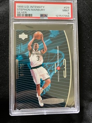 STEPHON MARBURY 1998-99 Upper Deck Intensity Quantum Silver /75 PSA 9 Pop 2