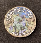 Colorized Kennedy JFK Half Dollar World War I 2nd Battle Of Ypres Free Shipping