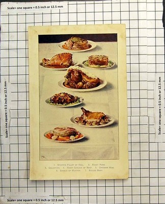 Altes gefülltes Filet Kalb Schweine Galantine Braten Lende Rinderschinken Hammel