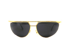 occhiali da sole uomo metallo oro vintage anni 90 metallo curvo PARAH ZEUS